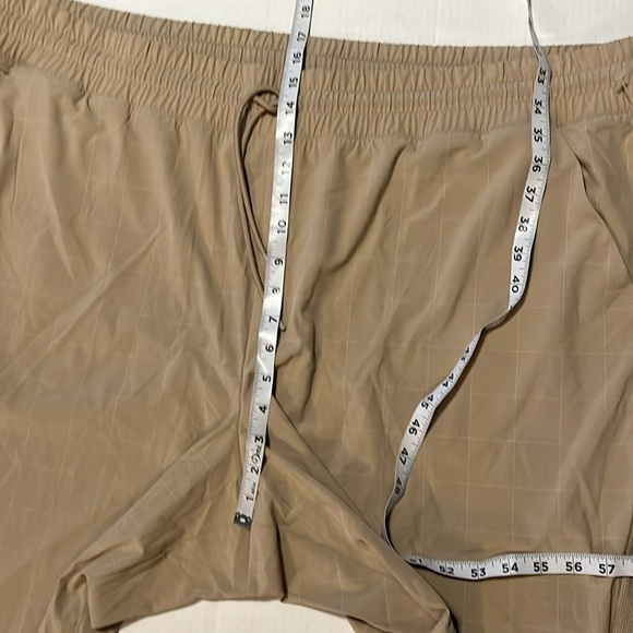 New-Athleta-26-(tan)windowpane silt taupe-ribbed,Brooklyn textured jogger/pants. - Picture 14 of 16